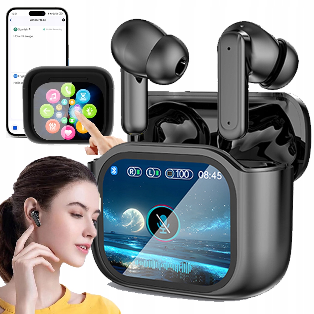 Sluchátka Pro Překlady Překladač Hlasu 144 Jazyků Bezdrátové Bluetooth