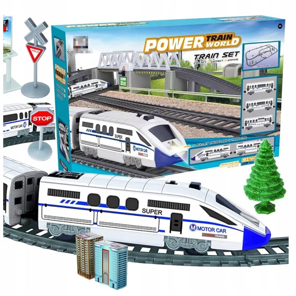 Elektrická vláčkodráha Vlak Obrovský tunel Zvedací most 914 cm Vagóny