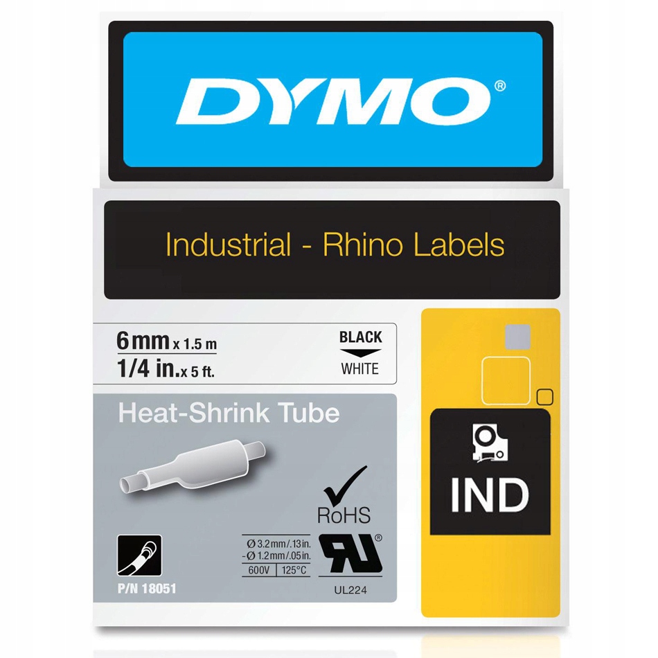 Trubka Dymo 18051 6 mm ø1.2 mm-2.3 mm bílá Originální