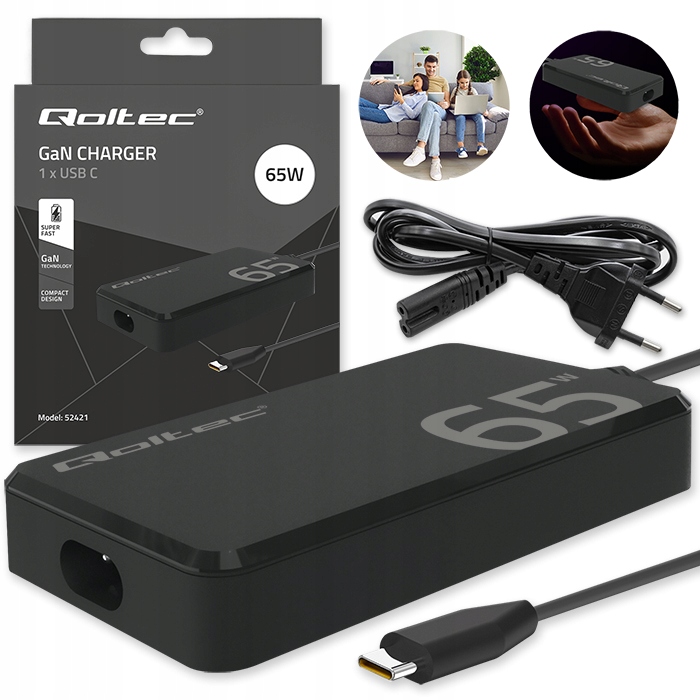 Nabíječka Usb-c GaN 65W Pd Notebook Telefon Tablet MacBook Pro Iphone