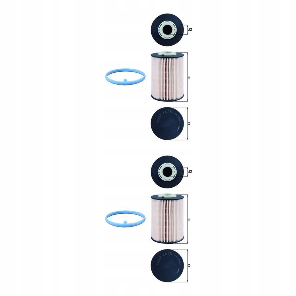 2× Mahle KX 393D filtru de combustibil
