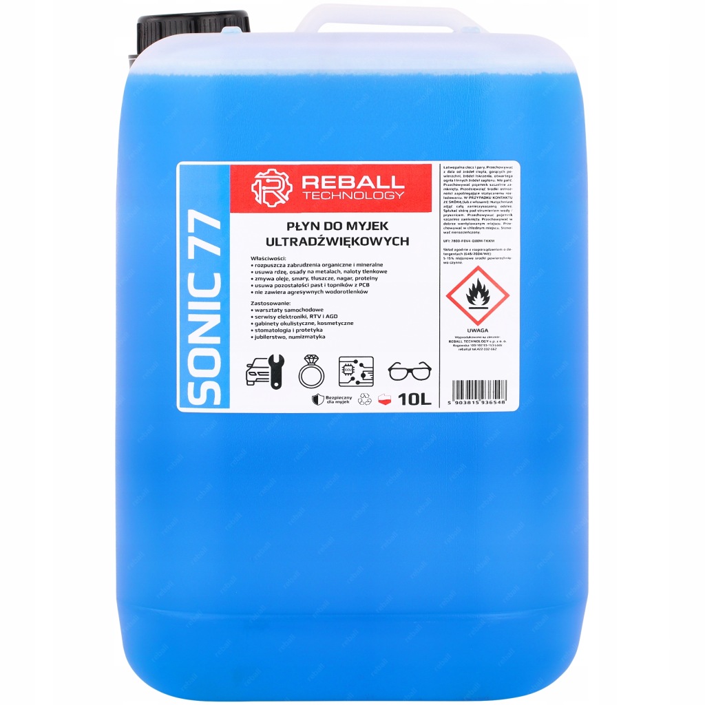 Ultrazvuková Čisticí Kapalina Univerzální, Účinně Myjící, 10 L Sonic 77