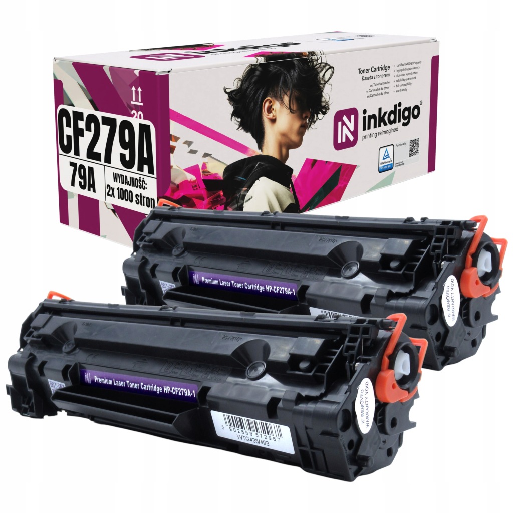 2x Toner pro Hp CF279A 79A pro Tiskárnu Hp Laserjet Pro M12A M26A M26NW Mfp