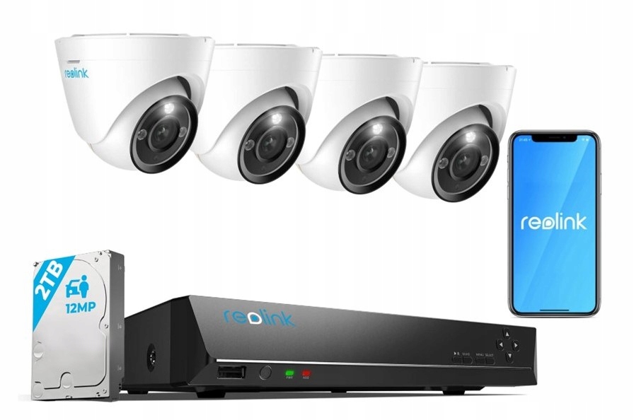 Sada pro monitorování Reolink RLK8-1200D4-A (4x kamera záznamník disk)