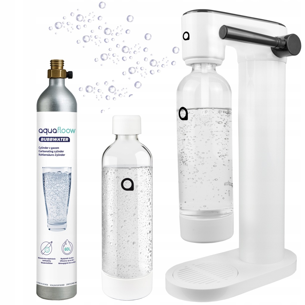 Výrobník Sody Sifon Aquafloow Na Vodu Láhev Na Vodu 0,8 L Válec CO2