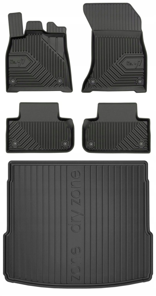 Set 77 Gumové rohože a rohože Audi Q5 2 od roku 2017