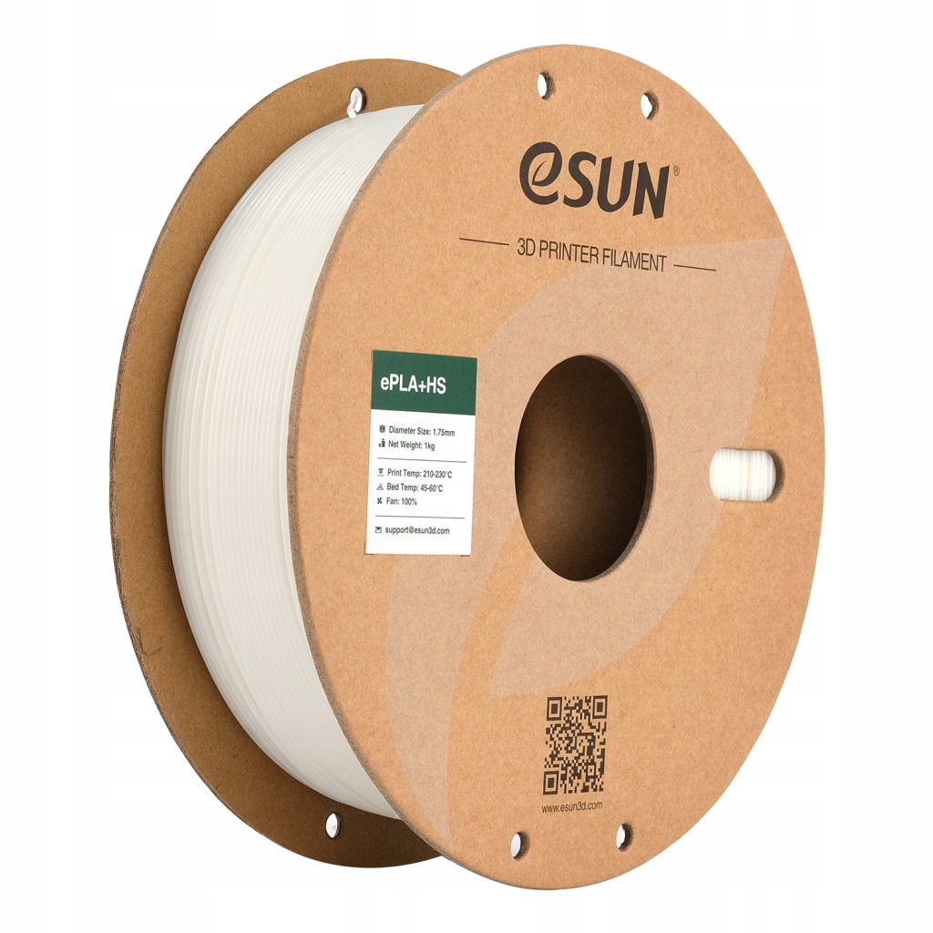 eSun Pla+hs Filament bílá 1.75 mm 1 kg papírová cívka