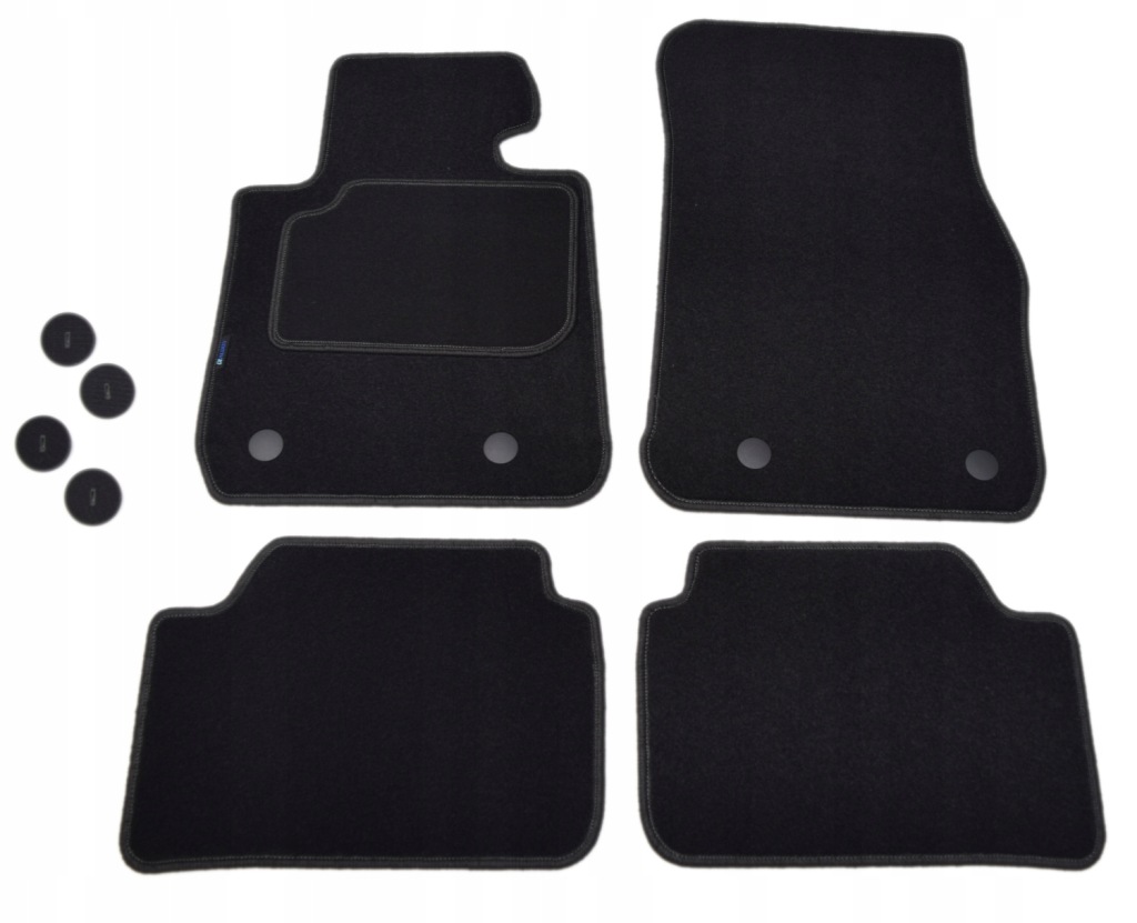 Bmw F20/F21 2011-2019 Suchý Zip Černé velurové koberce Aldos. Silver Pc