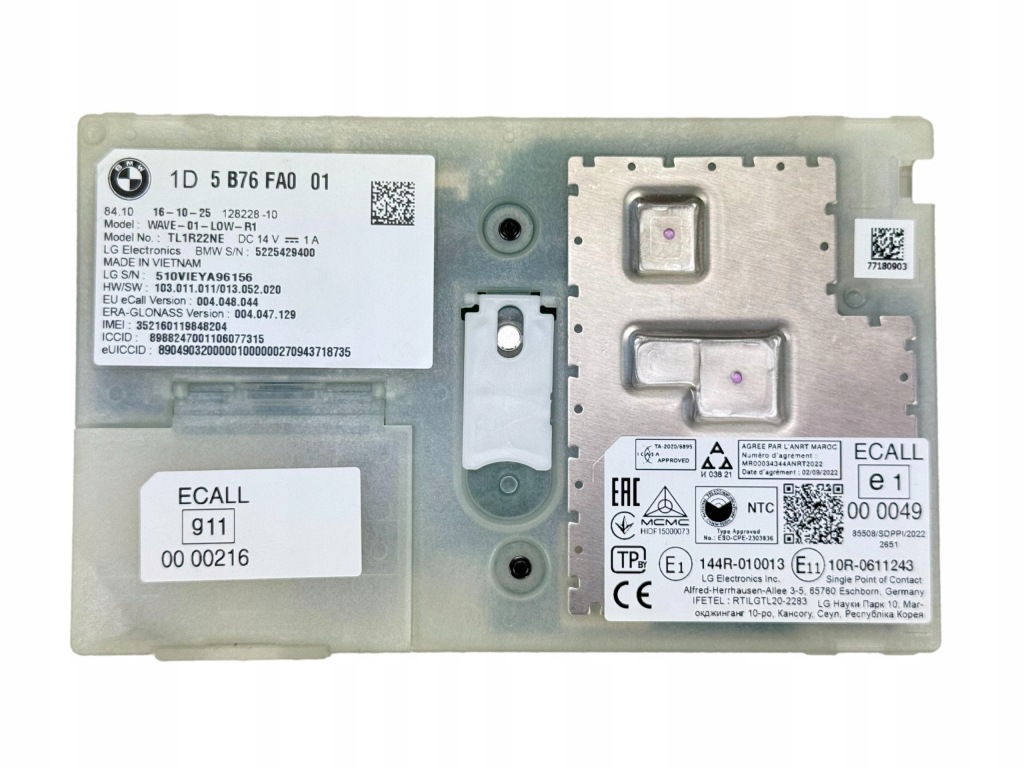 BMW G26 G70 G05 U25 Sterownik Telematic Communication Box 4 Nowy OE 5B76FA0 — zdjęcie 2