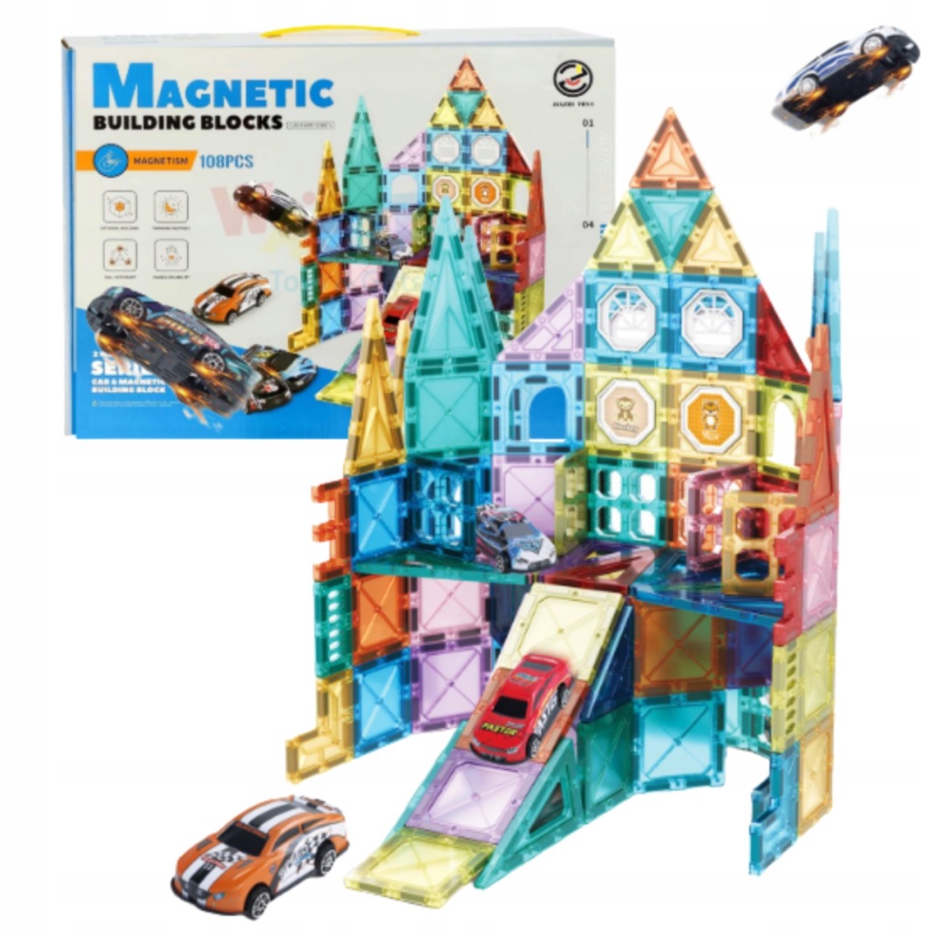 Magnetické Stavební Stavebnice Vzdělávací Pro Děti Autodraha 108