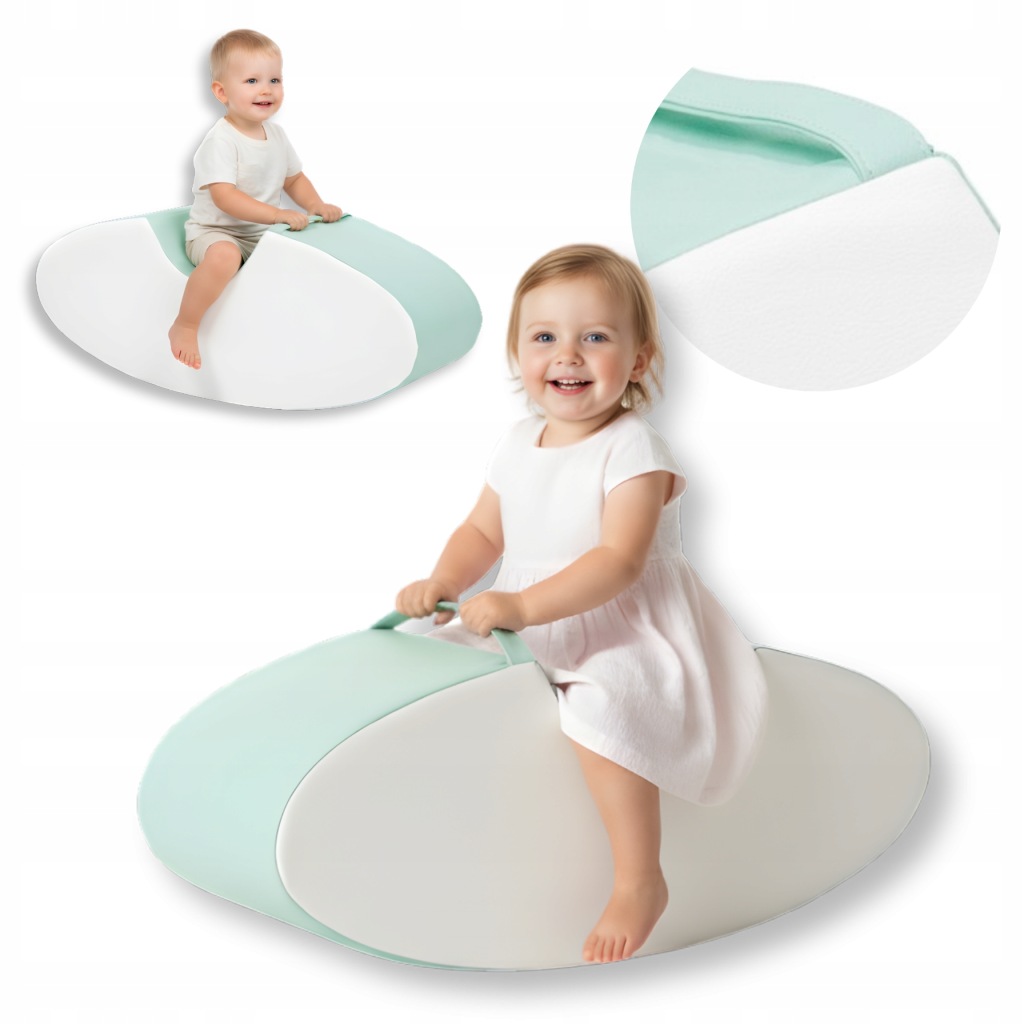 Houpačka Pro Děti XXL Pěnová 83 X 26 CM Fazole Lehká Bílá, Mátová