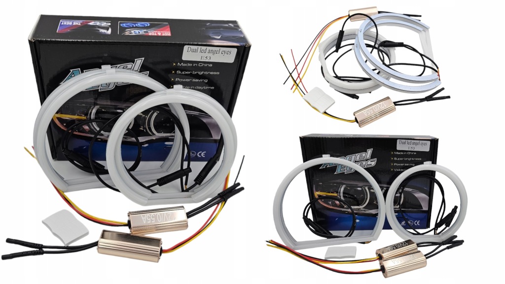 2v1 Dual Colors Cotton Led kroužky Bmw X5 E53 1999-2004 Žluto bílé