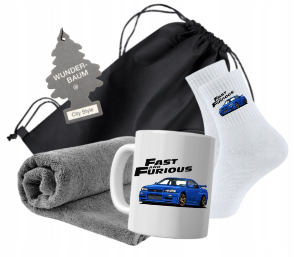 Dárek hrnek sáček sada box vychytávky pro řidiče Skyline fast furious