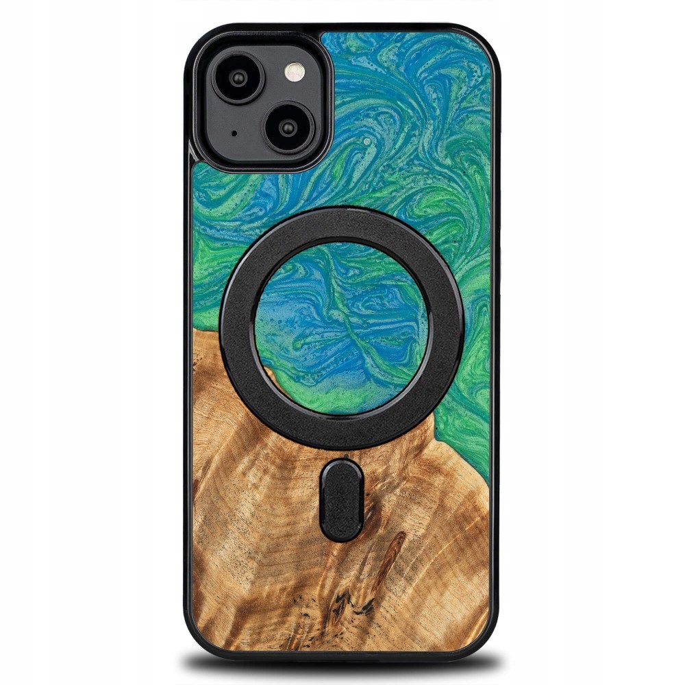 Pouzdro Bewood Unikátní pro iPhone 14 Plus Neonové Tokio s MagSafe