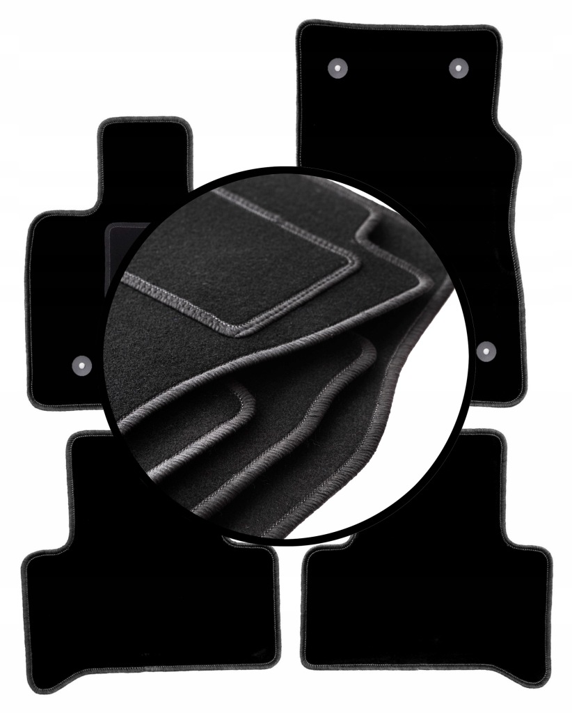 Velurové koberce komplet pro: Alfa Romeo Stelvio 2x4 (2WD) Suv (2016-)
