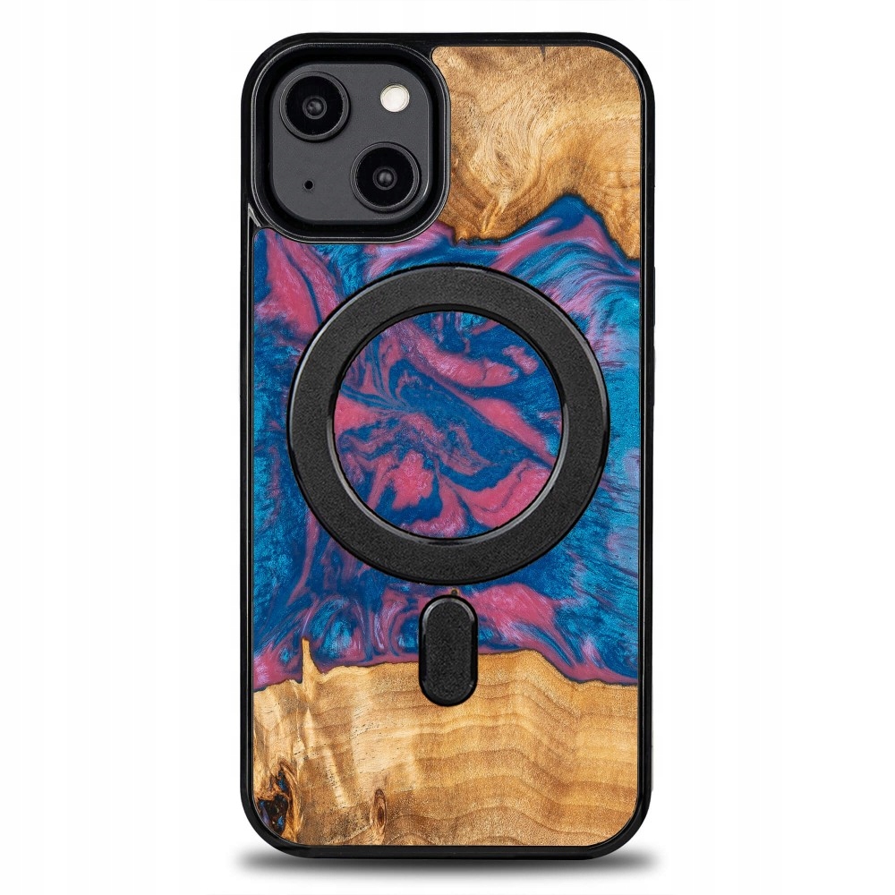 Pouzdro Bewood Unikátní pro iPhone 15 Neonové Vegas s MagSafe