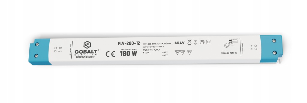 Led zdroj Slim Plv 180W 12V Cobalt