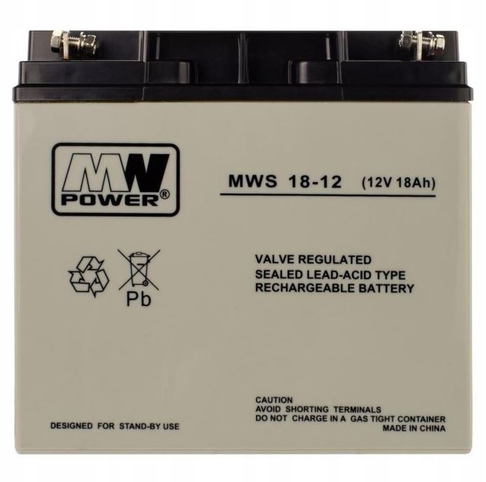 Akumulátor Agm Vrla Mw Power Mws 18-12F 12V 18Ah