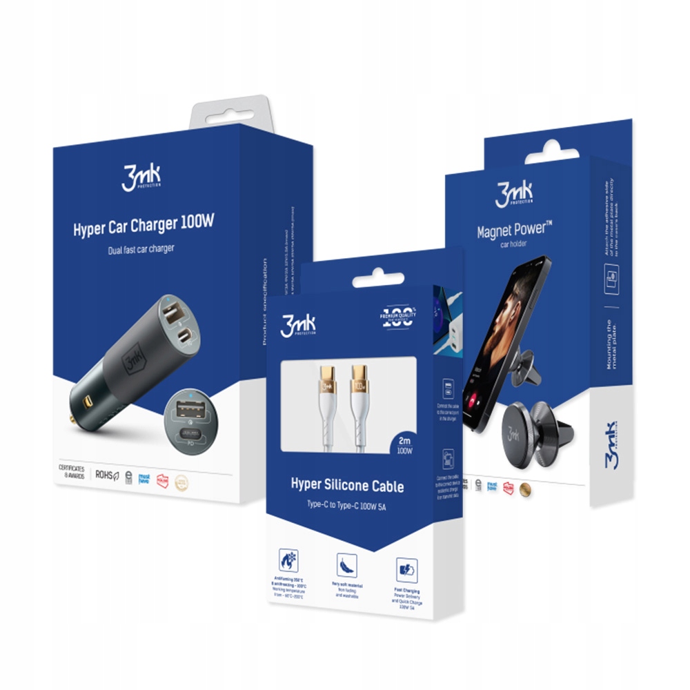 Set Držák Nabíječka 100W Kabel Usb-c C 2m 100W