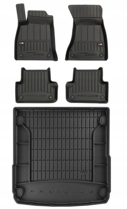Set 3D Gumové rohože a rohože Audi A4 B9 Kombi 2015-