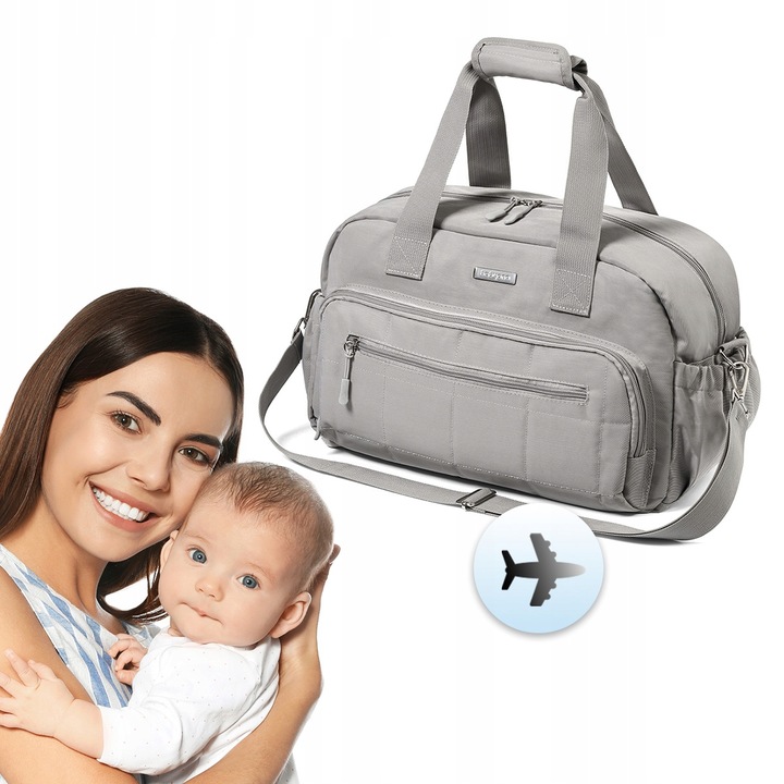 Taška pro maminku Babyono 1650/02 šedá
