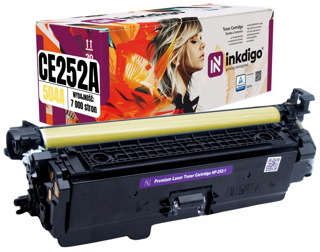 Toner CE252A 504A pro Hp Color Laserjet CP3525 žlutý