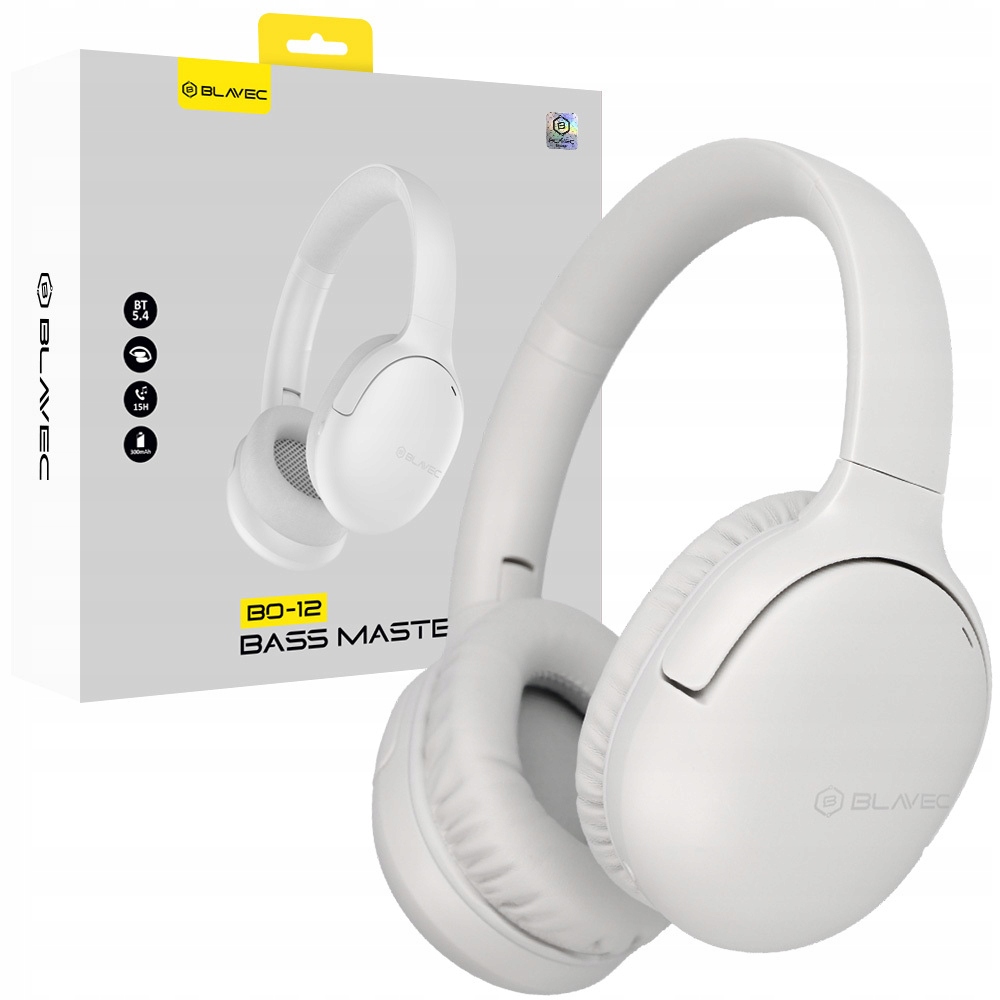 Sluchátka Blavec přes uši Bluetooth BO-12 Bass Master Anc (BO12-W) bílá