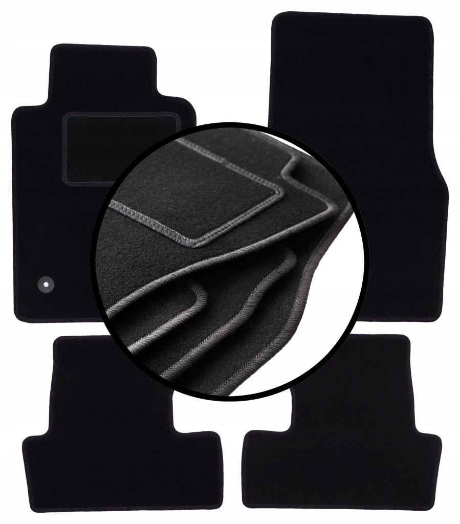 Velurové koberce komplet pro: Ford Mustang MK5 kupé (2004-2014)