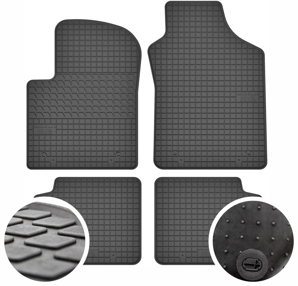 Gumové Koberce pro Fiat 500 (od roku 2007) určené