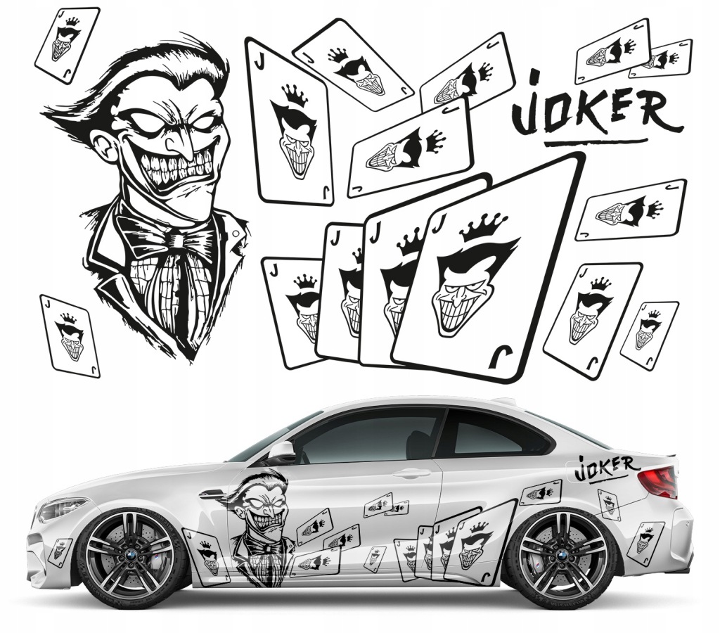 Samolepky Grafika na auto Motiv Ha Ha Karty 94 x 330 cm
