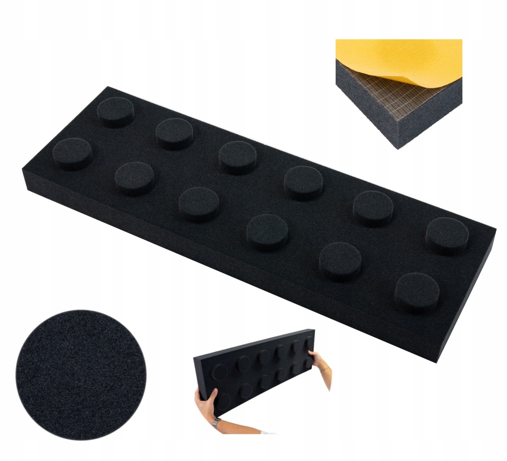 Akustický panel Samolepicí Dekor 25x75 gr.7cm Klocek dekorovaný atesty