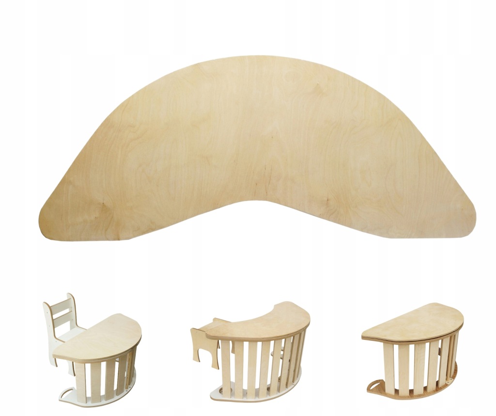 Montessori stolek na houpačku/stolek pro dítě 3v1, psací stůl Mdf 113 cm/XL Pl