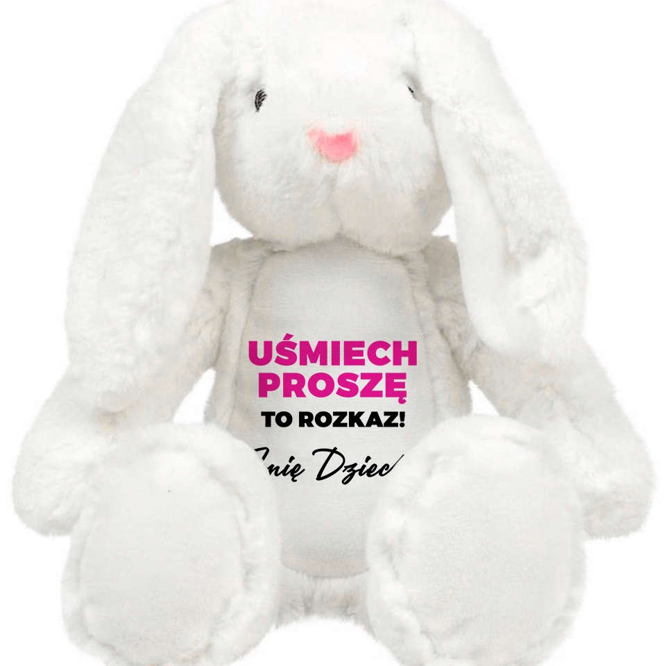 Medvídek Plyšový Mazlíček Přítulníček Plyšový králíček Úsměv Prosím*jméno* Jako Dárek pro dítě