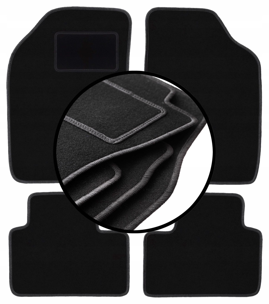 Velurové koberce komplet pro: Lancia Ypsilon I hatchback (1996-2003)