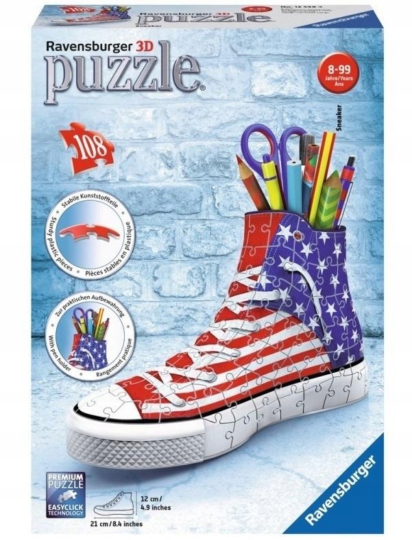 Rozvíjející se Puzzle pro skládání Logická Hra Sada Puzzle Tenisek Amerika