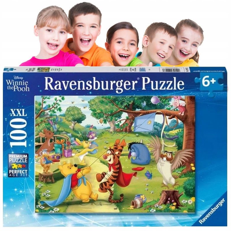Velké Puzzle pro Děti 100 medvídek Pú Radost