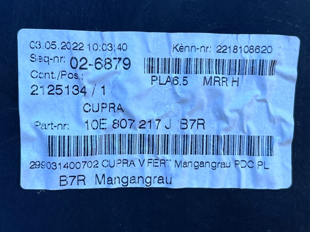 Seat Cupra Born 21- 6pdc Zderzak Przód 10E807217J — zdjęcie 8