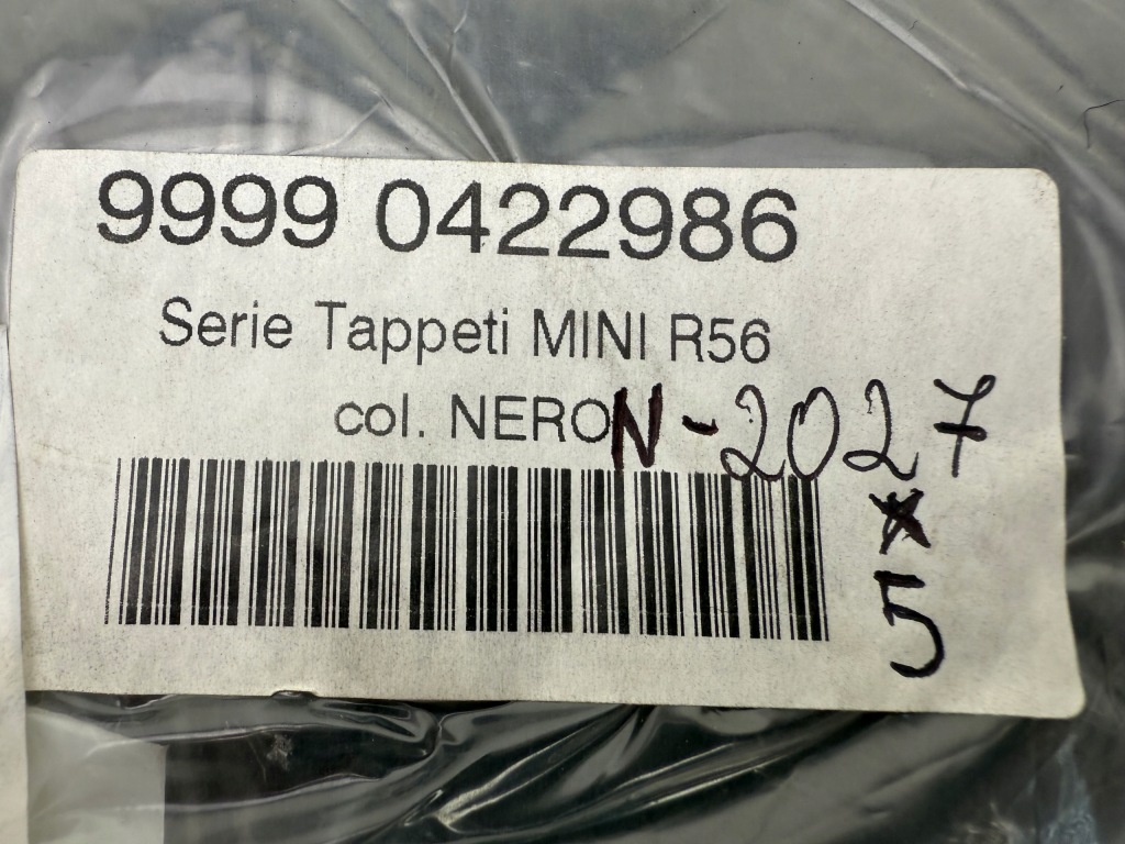MINI R56 Dywaniki Welurowe Komplet Nowe 99990422986 — zdjęcie 6
