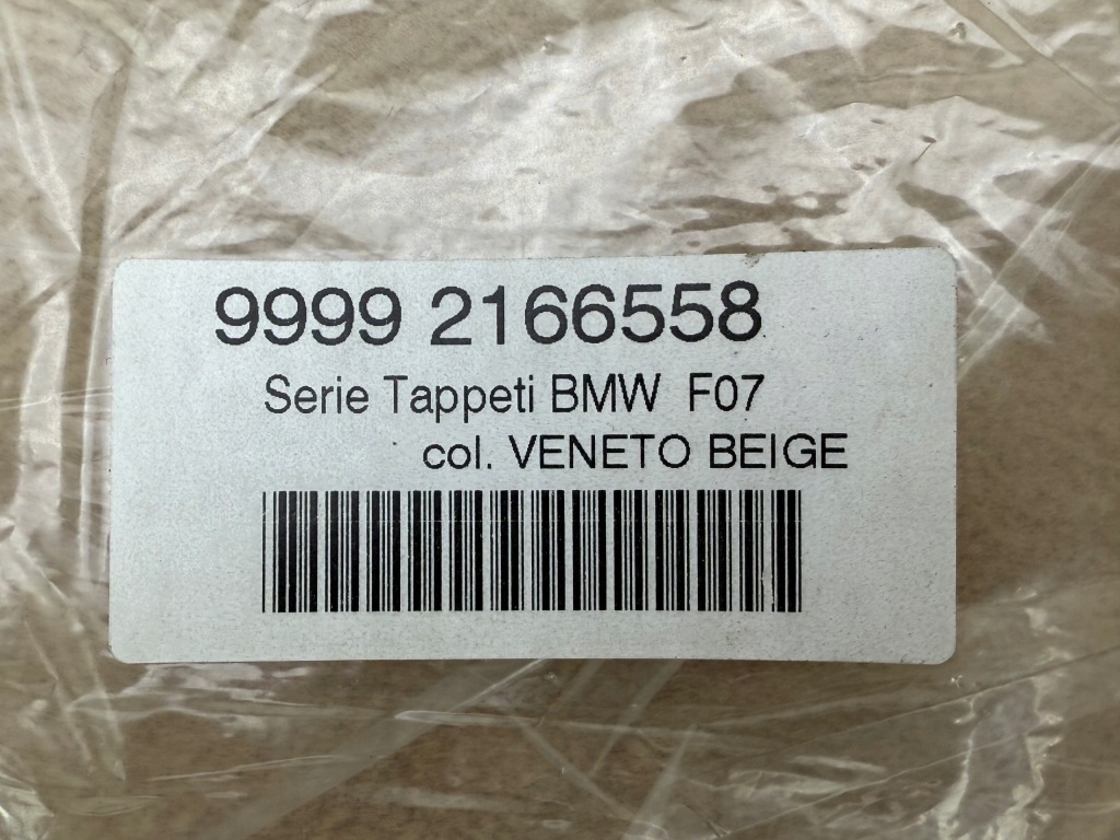 BMW 5 GT F07 Dywaniki Welurowe Komplet Nowe 99992166558 — zdjęcie 5