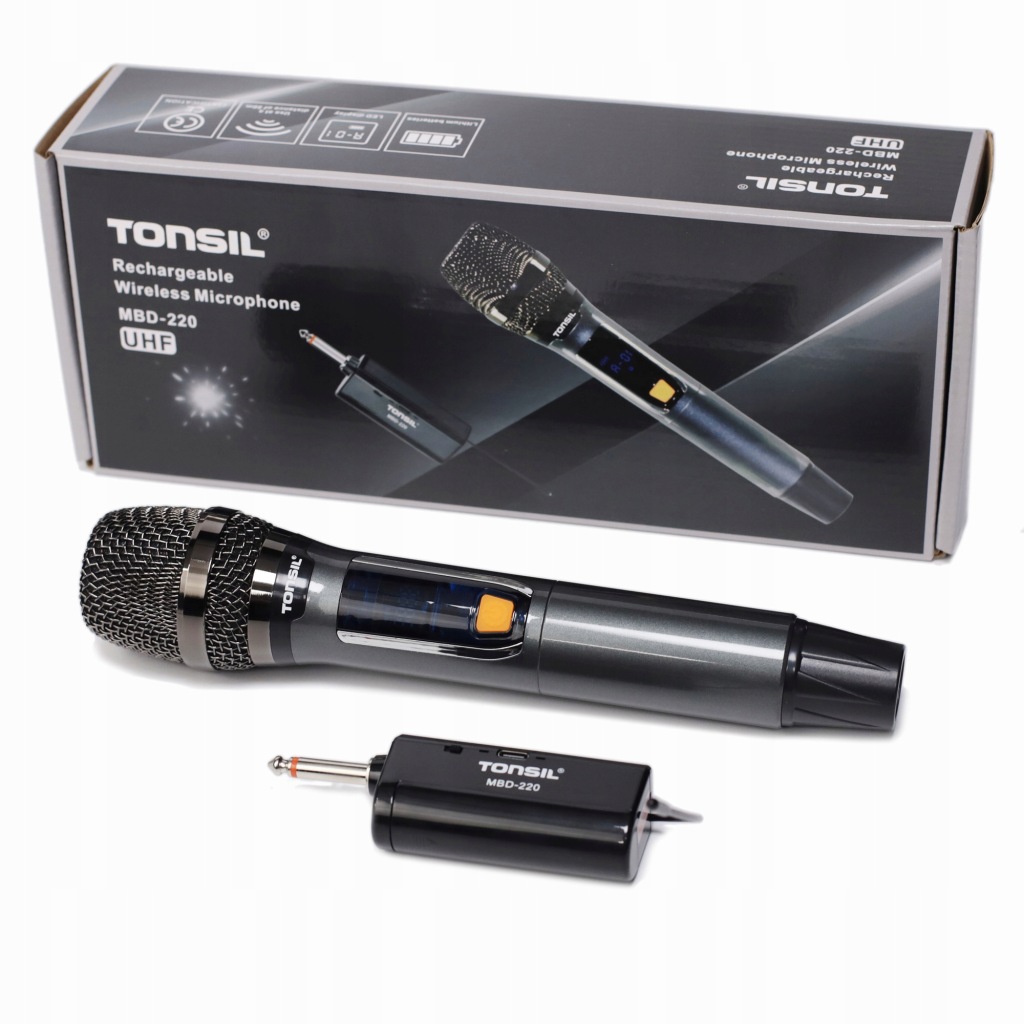 Tonsil Mbd 220 Bezdrátový mikrofonový systém s přijímačem Uhf Akumulátory