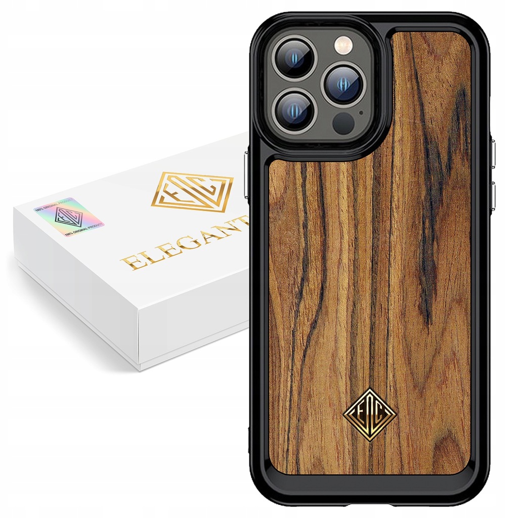 Pouzdro Pro Apple Iphone 13 Pro Max Kryt Luxusní Přírodní Dřevo Originál
