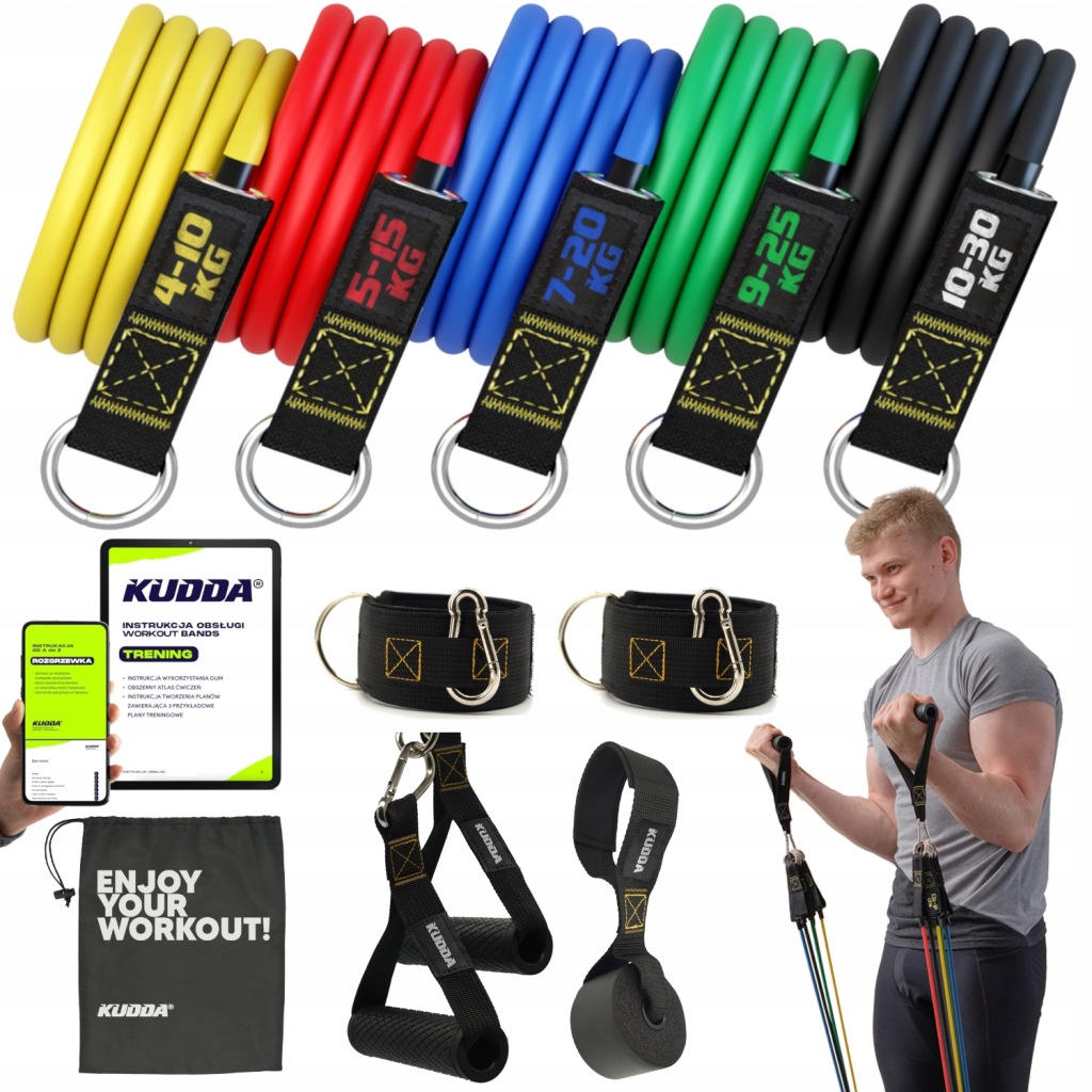 Zdjęcie okazji: 🔥 MEGA ZESTAW Gum Oporowych - TRENING DO 100KG w Super Cenie!