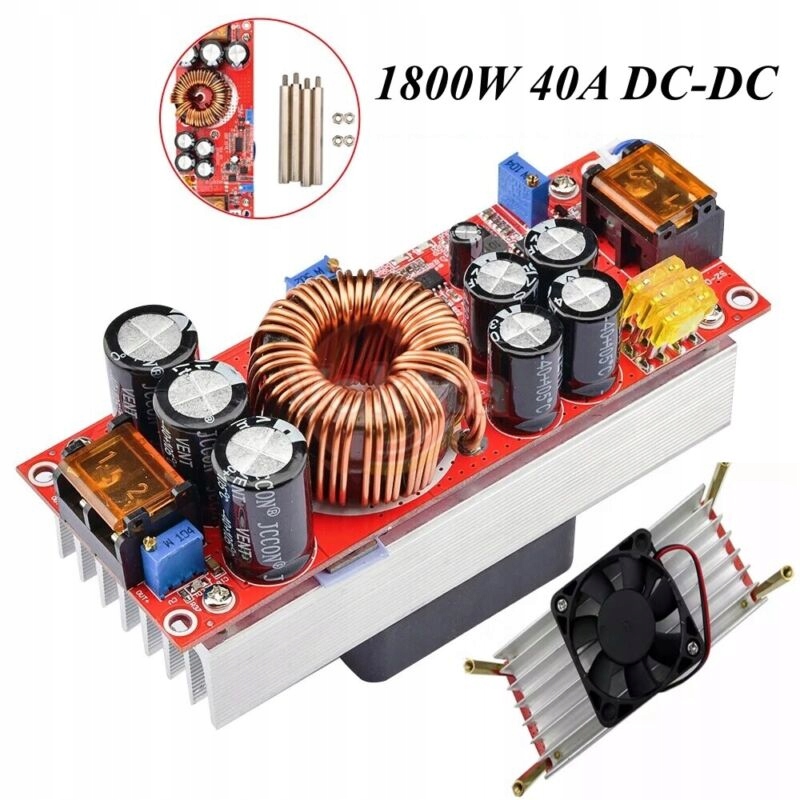 1800W 40A Měnič Napětí Napětí DC-DC Step Up