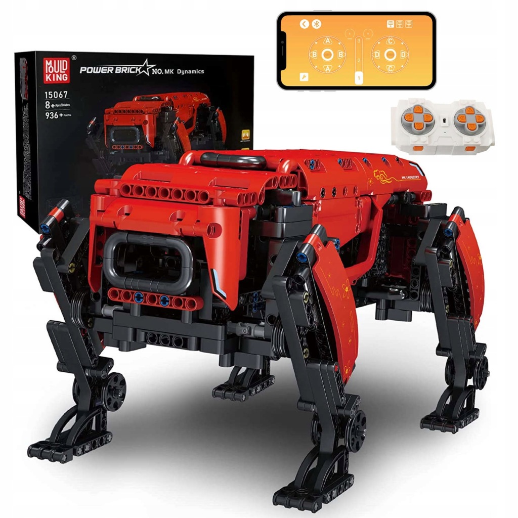 Stavebnice kostky robot pes na dálkové ovládání 566dílů sada s motorem robot steem