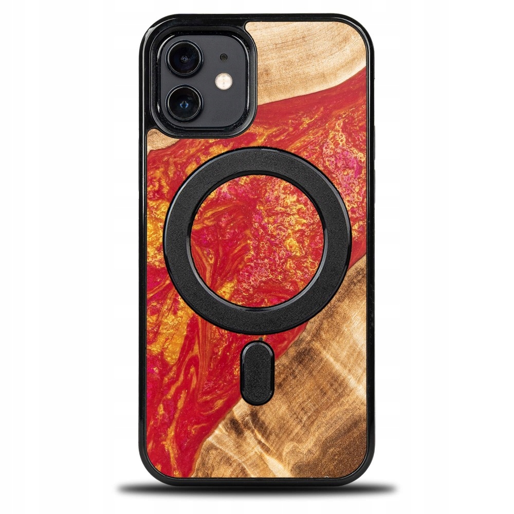 Pouzdro Bewood Unique pro iPhone 12 12 Pro Neonové Paříž s MagSafe