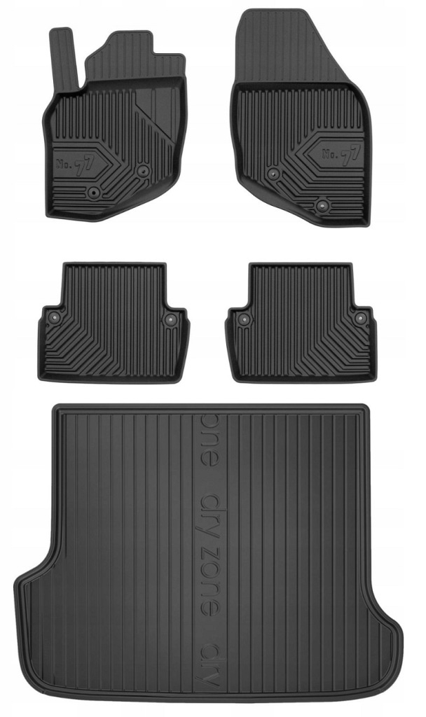 Set 77 Gumové rohože a rohože Volvo XC70 1 od roku 2000-2007