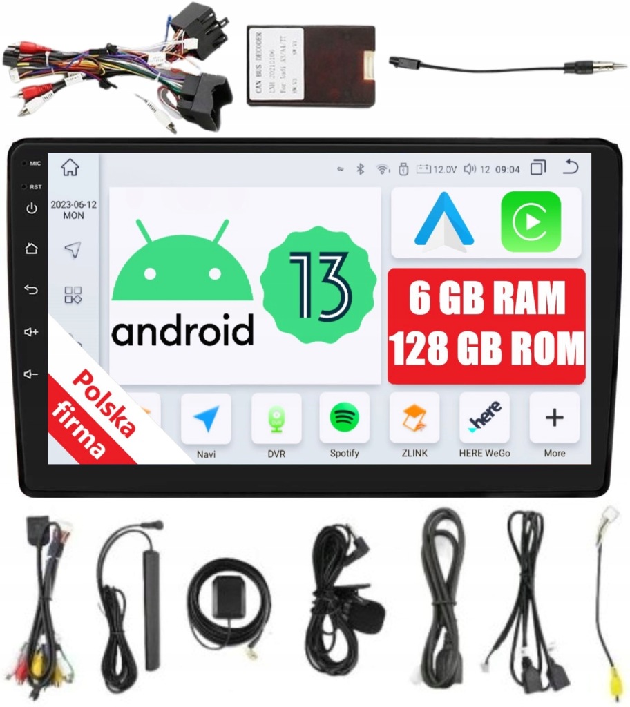 Autorádio 2DIN S Androidem Pro Audi A4 B6 B7 Seat Exeo 6/128 Gb Dsp Carplay Lte