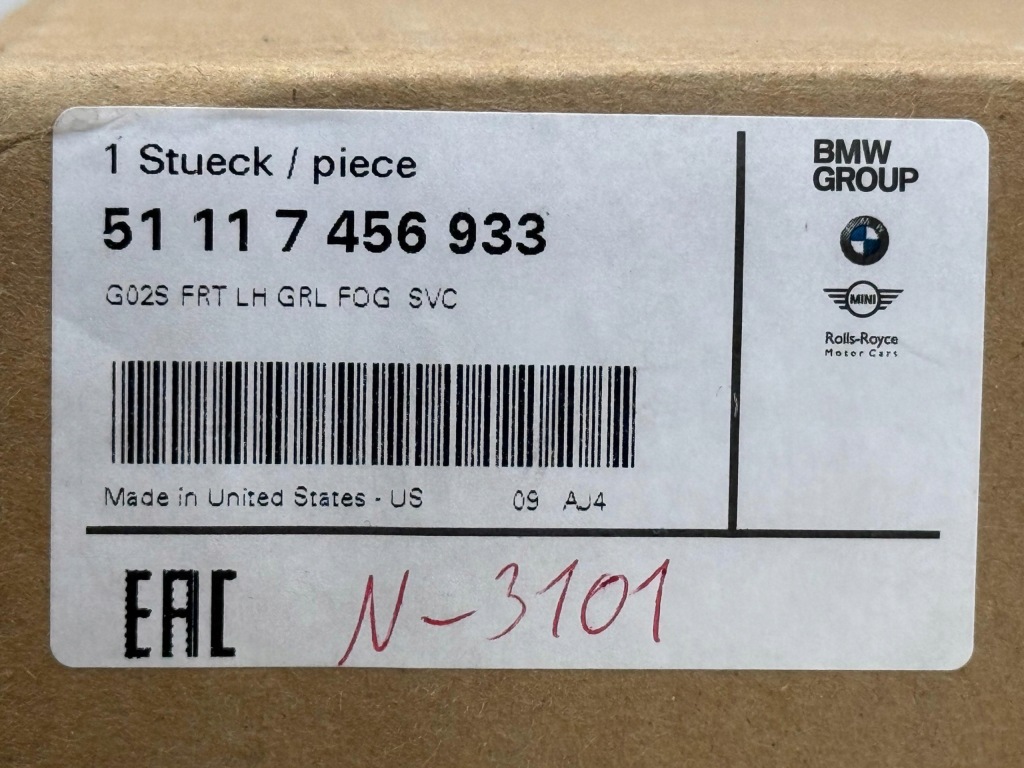 BMW X4 G02 Kratka Zderzaka Przednia Lewa Przód PDC Nowa OE 7456933 — zdjęcie 6