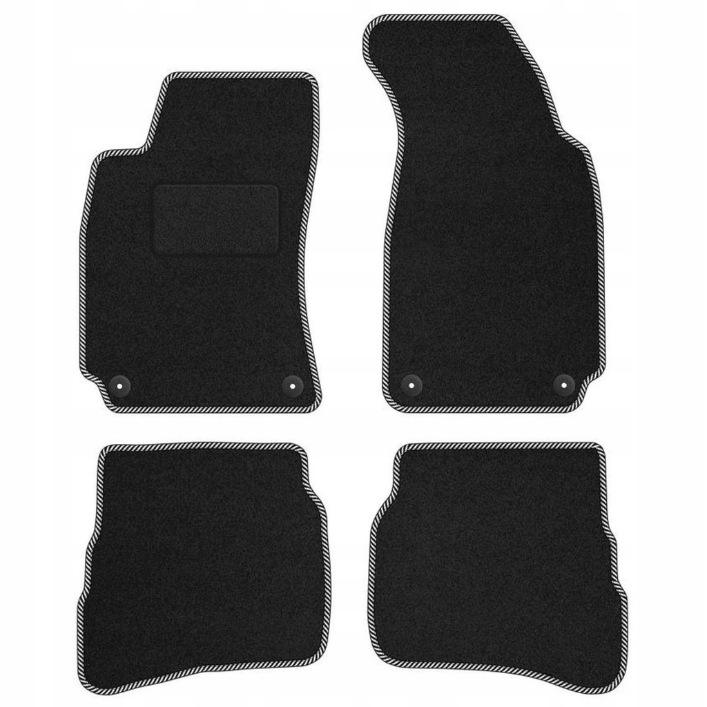 Velurové koberce Streak pro Volkswagen Passat B5 1996-2005, kulaté stopky