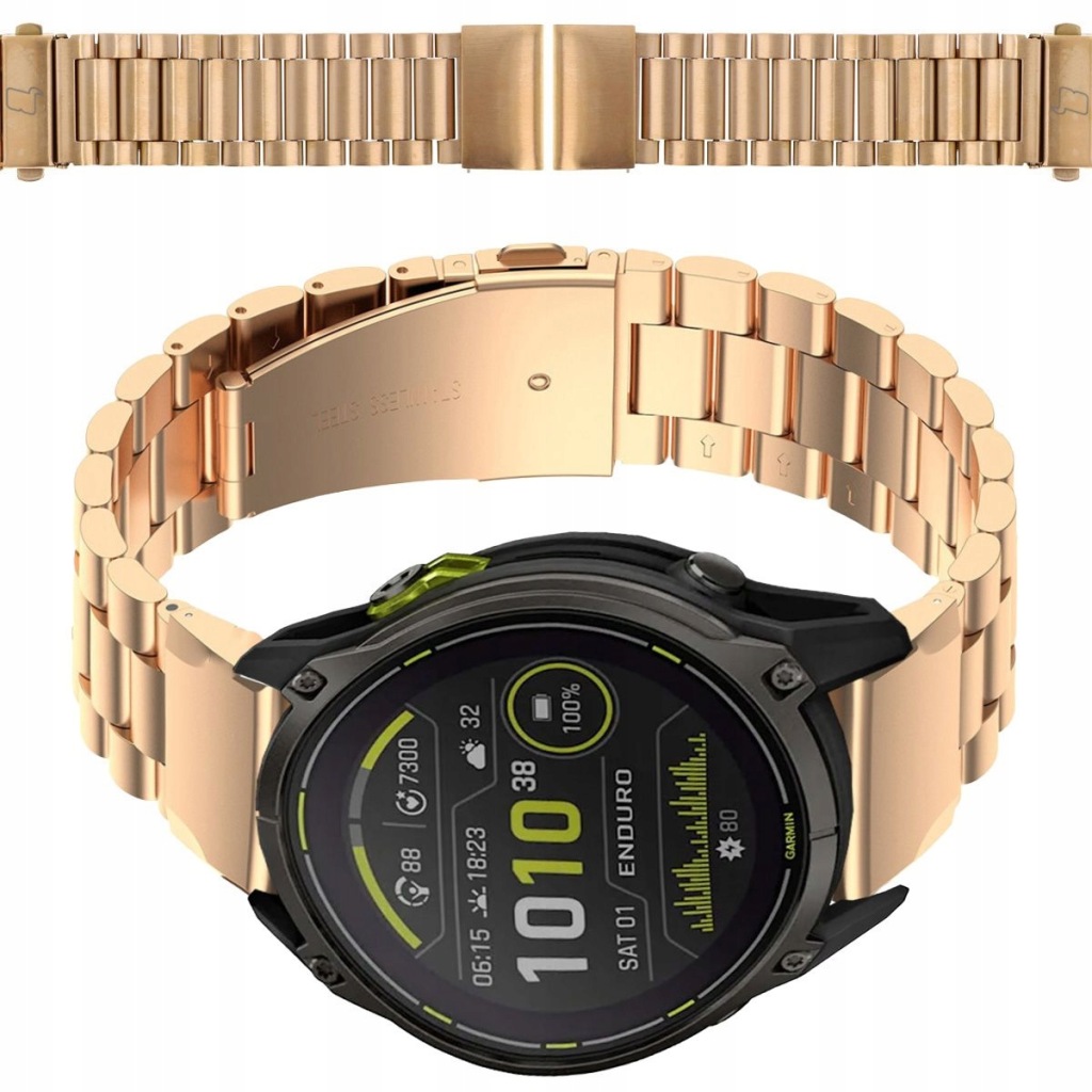 Kovový řemínek na hodinky Bizon, QuickFit 26 mm pro chytré hodinky, ocelový